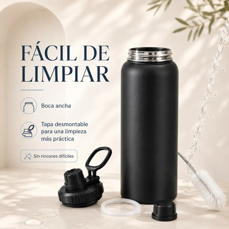 Termo Vaso-botella Acero Inoxidablecon Fría/caliente 40 Oz