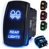 50 Caliber Racing Blue On/Off Rocker Switch LED Backlit Dual