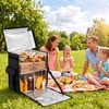 Insulated Food Delivery Backpack, Insulated Bag with Removable Divider, Reflective