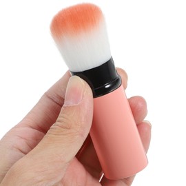 Baluue Retractable Makeup Brush Domed Shape Long Full Hair Brush for Mineral Foundation Bronzer Shimmer Soft and Comfortable for Use Random Color