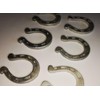 6 Handmade Edible Lucky Silver Horseshoes, Cupcake Sugarpaste Decorations by