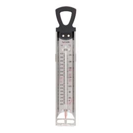 Taylor Stainless Steel Candy and Deep Fry Thermometer, 12-Inch Analog Paddle with Pan Clip, Ideal for Frying, Sugar, Brewing, Syrup, and More