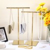 Leinuosen 4 Pcs Tabletop Purse Display Stand T Shaped Adjustable