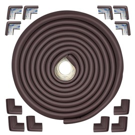 JESWO Esquineros Protectores para Bebe 5 Metros con 8 Protectores de Esquina, Protector Esquinas Bebe, Protector de Esquinas y Bordes para Mesas, Esquinas, Escaleras