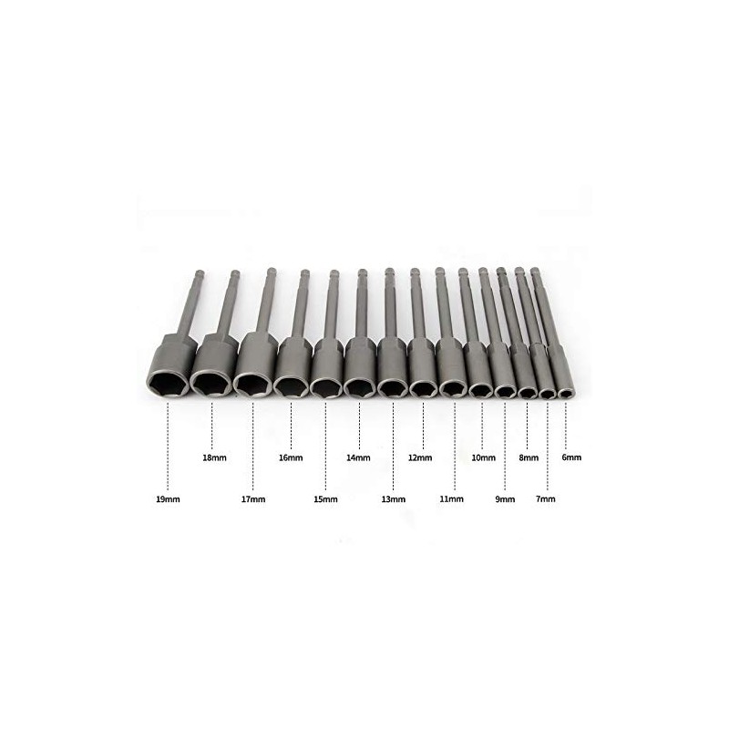 1 x Socket 80mm Length 1/4" Hex Shank Bit Socket