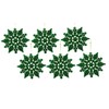 12pk Glitter Snowflake Hanging Decorations, Christmas Tree Snowflake Baubles/Ornaments (Dk