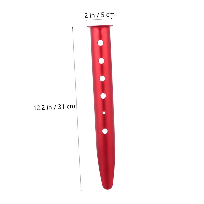 KOMBIUDA 4pcs U-Shaped Aluminium Alloy Tent Pegs Camping Stakes for