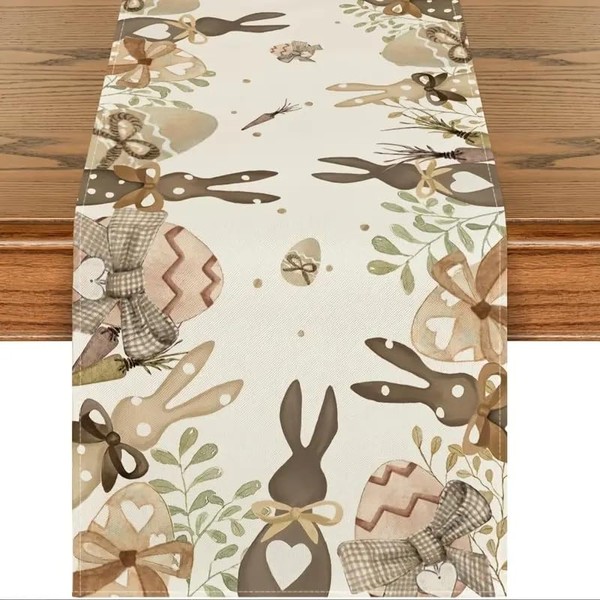 Easter Carrot Rabbit Table Runner in 13x72 Inch , Easter
