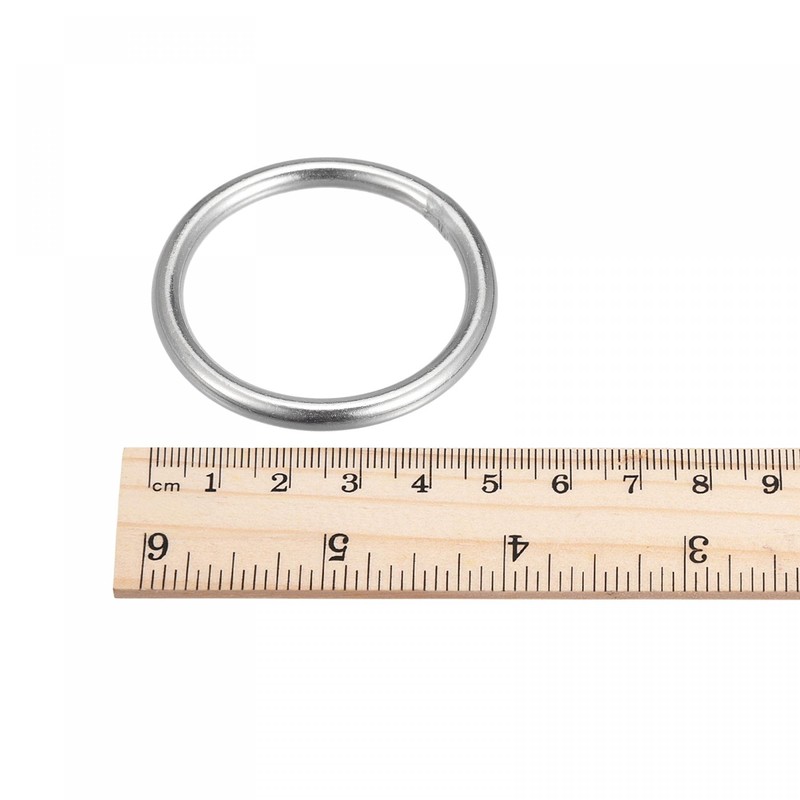 sourcing map 316 Stainless Steel Round Ring Welded O-Rings 25mm(0.98")