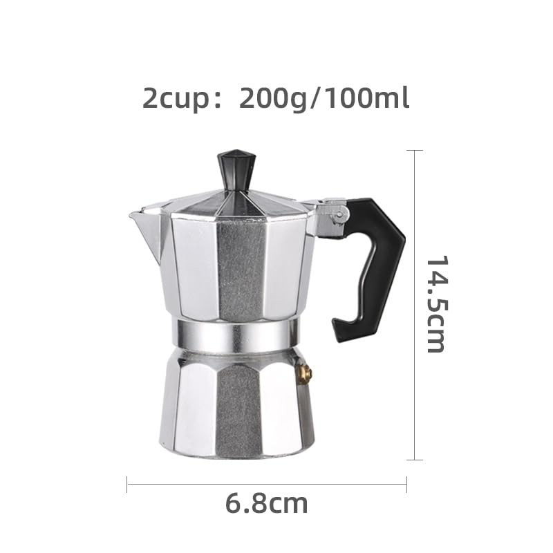 Generisch Espresso Mocha Jug, Aluminium, 2 Cups (100 ml), 14.5