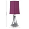 MiniSun Small Modern Chrome Trumpet Touch Table Lamp with Purple
