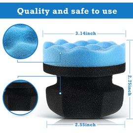 3 Pieces Tire Shine Applicator Tire Dressing Applicator Pads Tire Sponge Applicator Foam Tire Gel Wet Applicator Car Detailing Reusable Cleaning Supplies for Tire Shine (Black, Red, Blue,3.15 Inch)