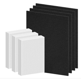 HPA300 HEPA Filter Replacement for Honeywell Air Purifiers, Compatible with HPA300/HPA300VP/HPA304/HPA3300, Replaces HRF-R3, 3 HEPA R Filters + 4 Activated Carbon Pre-Filters