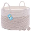 OrganiHaus XXL Large Rope Laundry Basket â Tastefully Appointed Extra Large Decorative Hamper, 100% Natural Cotton Storage Basket, Rope Basket, Toy Basket, Blanket Basket, Pillow Basket (20"x13")