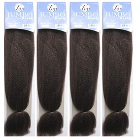 BNG TOP MADE JUMBO BRAID FOR EZ BRAIDING SOFT SYNTHETIC HAIR BOX BRAIDS 4 PACK (Light Brown (04))