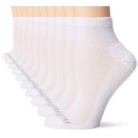 Fruit of the Loom Women's Everyday Soft Cushioned Socks-10 Pair Packs, White, Shoe Size: 4-10