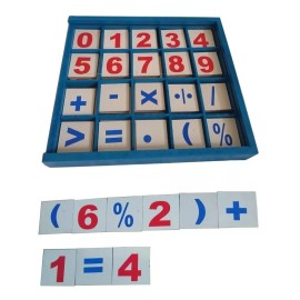 Castillo Didáctico Caja De Operaciones Básicas Matemáticas Didáctico Madera