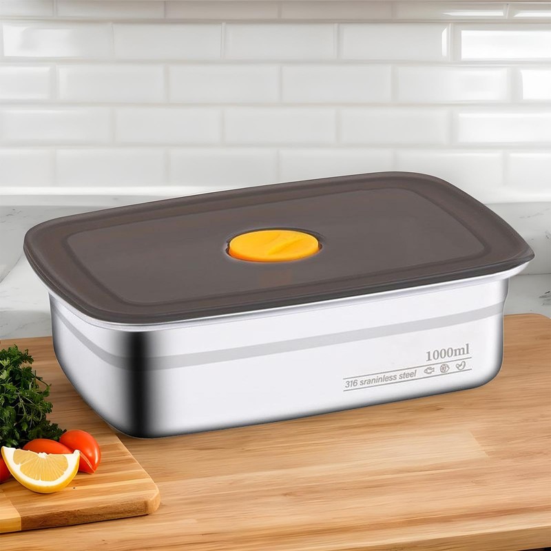Stainless Steel Food Storage Containers, Home Freezer Snack Pack Containers,