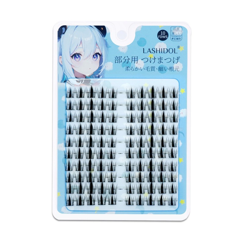 LASHIDOL Partial False Eyelashes, Large Capacity, Partial False Eyelashes, False