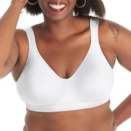 Playtex womens 18 Hour Ultimate Lift & Support Cotton Stretch Wireless Us474c Full Coverage Bra, Cotton White, 36C US