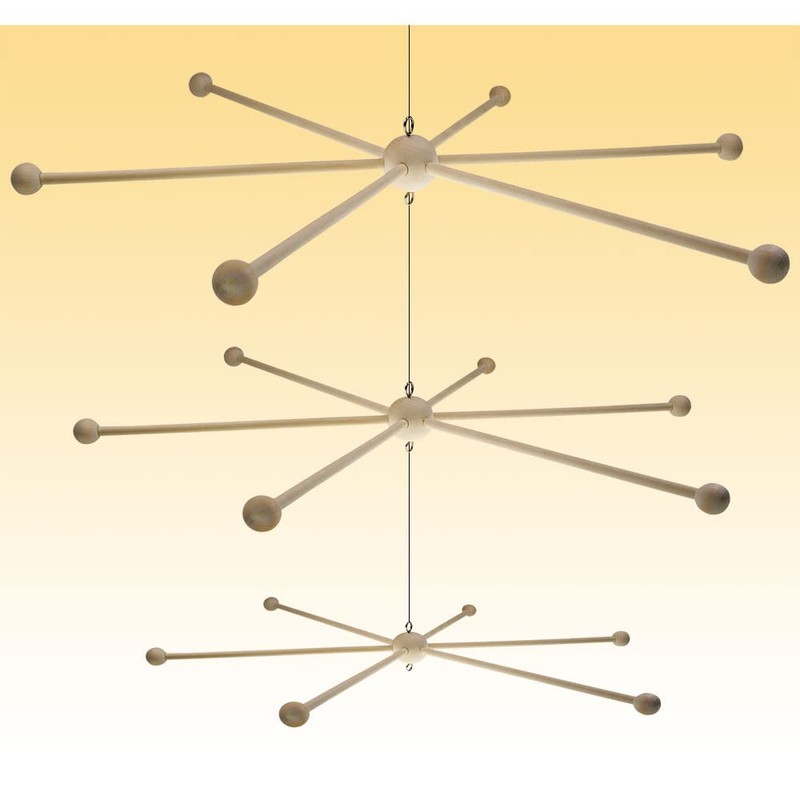 Mobi Lestern Mobile Cross Set of 6 Way Ceiling Light