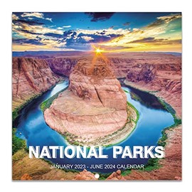 2023-2024 Wall Calendar - 18 Monthly Wall Calendar, January 2023 - June 2024, 12" x 24" (Open), 2023-2024 Calendar Unruled Blocks(1.5" x 1.4") + Thick Glossy Paper