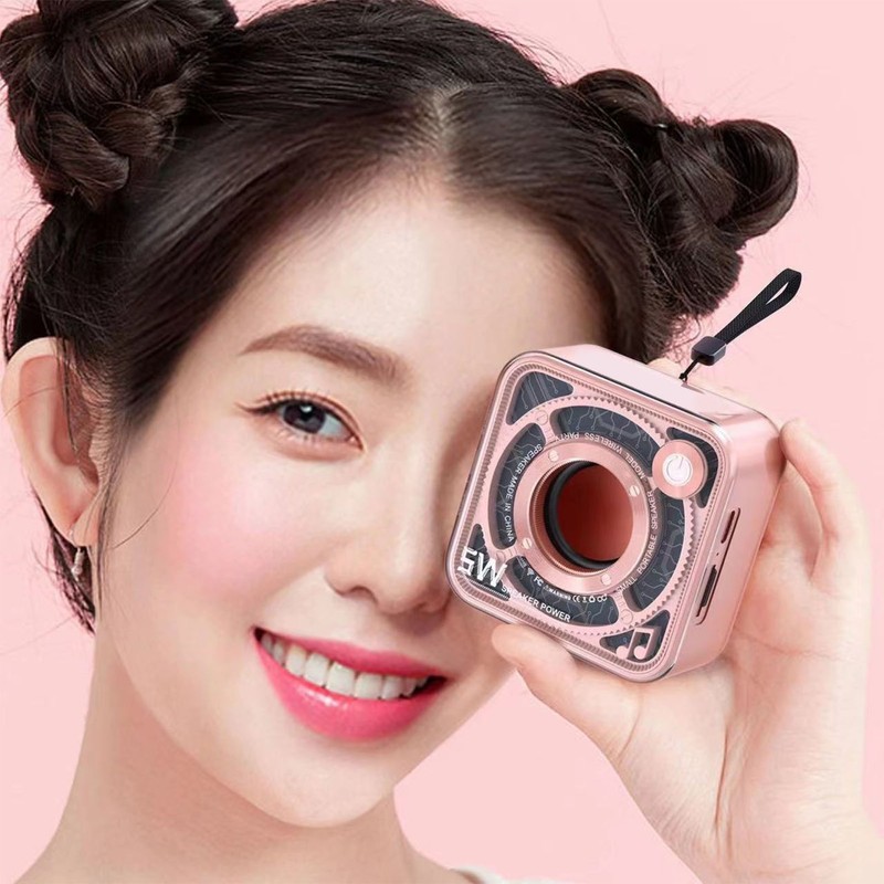 Portable Wireless Bluetooth Speaker 5W Transparent Mechanical Armor Style Small