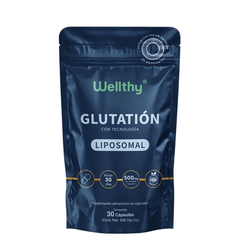 Wellthy Glutation Liposomal 500mg 30 Cápsulas. 1 Mes Completo de