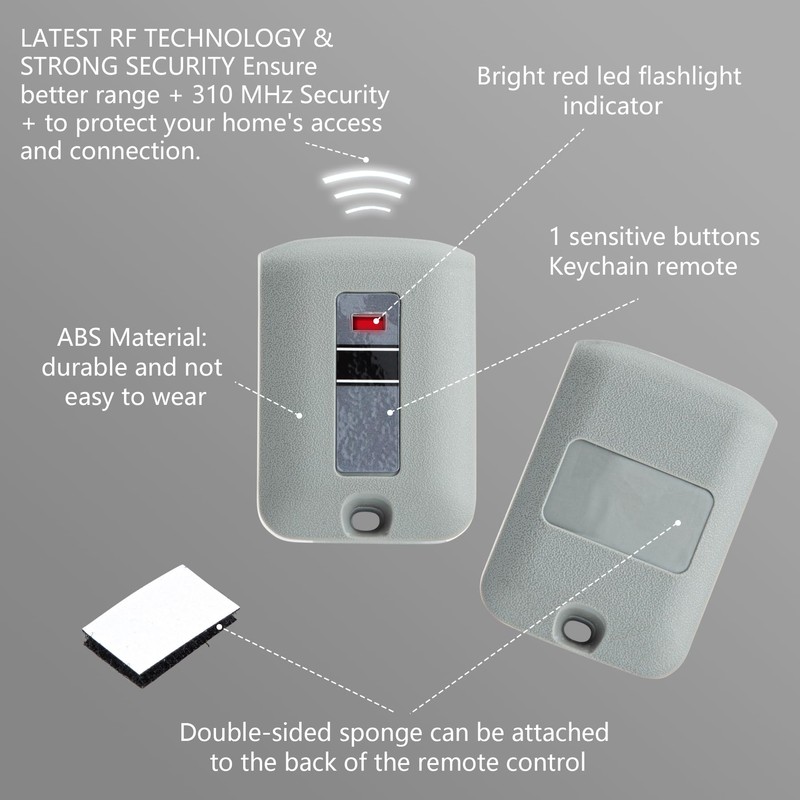 LAWOHO MCS307010 300MHz 10 Dip Switches 1-Channel Mini Key Ring