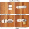 PATIKIL Door Lock Hasp Latch 2.2 Inch, Stainless Steel Safety