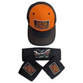 EWS John Cena Big Dog Hustle Loyalty Respect Baseball Hat Headband Wristband Set