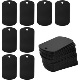 Aluminum Blank Tags Rectangle Stamping Blanks,30Pcs Blank Dog Tags Rectangle Blank Discs Aluminum Tag Blanks Metal Stamping Tags,Blank Dog Tags Aluminum Tags Rectangle Blank,Metal Stamping Blank Black