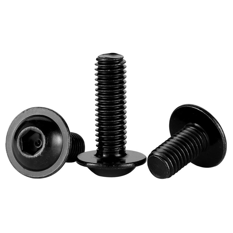 M5-0.8 x 16mm Flanged Button Head Socket Cap Screw Bolts,