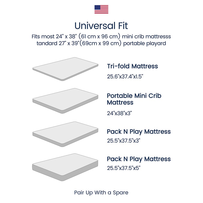 Premeium - Sábana elástica para cuna (2 unidades)
