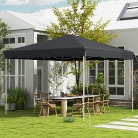 Outsunny 13' x 13' Pop Up Canopy Tent, Instant Sun Shelter, Tents for Parties, Height Adjustable for Outdoor, Garden, Patio, Parties, Gray