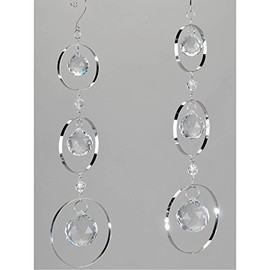 formano Set of 2 Decorative Hangers, Window Decoration Balls, Silver, L. 30 cm, Metal