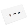 Yosoo Salida USB, placa de pared CAT6 + HDMI +