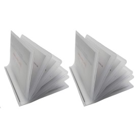 wallets and accessories Pack of 2 Wallet Inserts Clear Plastic Vinyl Picture and Card Holder Trifold 6 Page