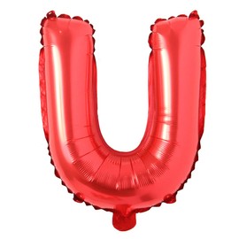 40 inch Red big size Number Letter alphabet Foil Helium Float Balloons Birthday Wedding Party Celebration decoration Air ball (40 INCH Red U)