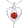 Yuelove 925 Sterling Silver Heart Necklace with Zirconia - Elegant