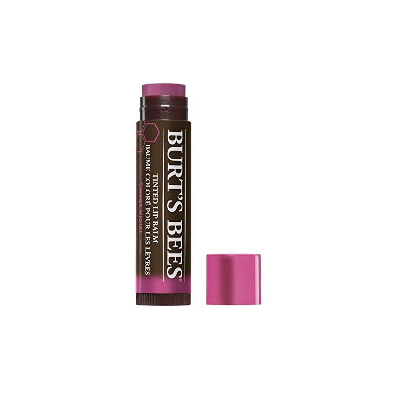 Burt's Bees Bálsamo labial tintado 100% natural, violeta dulce con