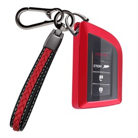 Soft TPU Car Key Fob Cover Protector for Acura Compatible with 2022 2023 Acura RDX MDX 4 Buttons Remote Smart Cover Fob Case Accessories (Red)