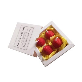 Healeved Romantic Strawberry Shape Candles Box for Valentine's Day Aromatherapy Made of Safe Wax for Home Decor and Creating Relaxing Atmosphere