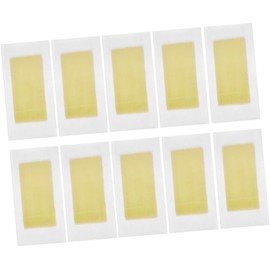 Zerodeko 10 Tiras Depilatorias de Cera Desechables de Doble Cara para Depilación Corporal y Axilas, Papel Depilatorio Amarillo, Tela No Tejida y Cera, Piel Sensible