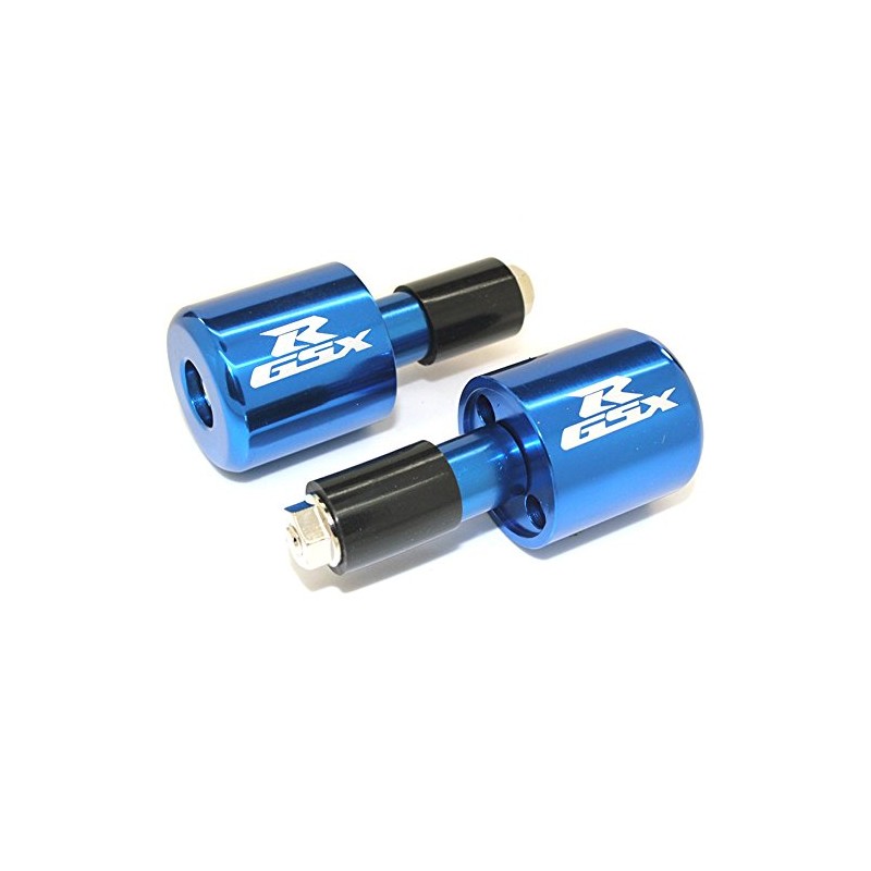 GT-Speed Compatible/Replacement for Blue GSXR Logo CNC Bar Ends, Suzuki