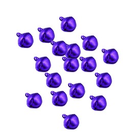 Leliafleury 100PCS Purple Jingle Bells 10mm Mini Craft Bells Metal Bells Flat Mouth Bells for Crafts Party Home Decoration