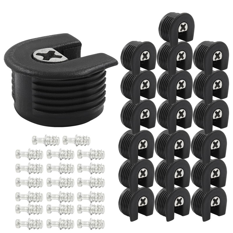 Aracombie 20 PCS Shelf Support Pins Thread Cam Lock, Cabinet