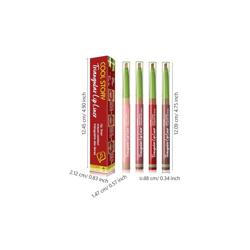 Erinde 2 Pcs de delineador de labios mate, delineador de