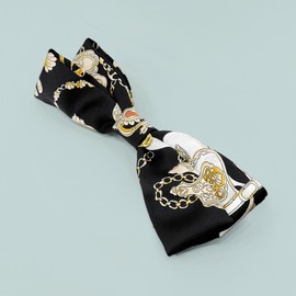 Burnaby black ornament scarf hairpin 10cm / 버나비 블랙 오너먼트 스카프 헤어핀 10cm