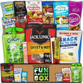 Fun Flavors Box Healthy Foods Snack Care Package Nutritious Low Carb Nuts Beef Protein Lovers